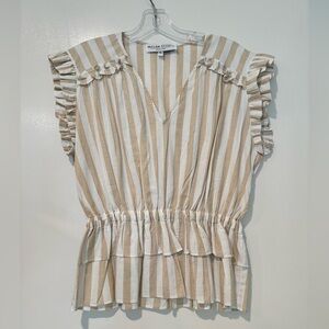 Inclan Studio striped blouse. Small